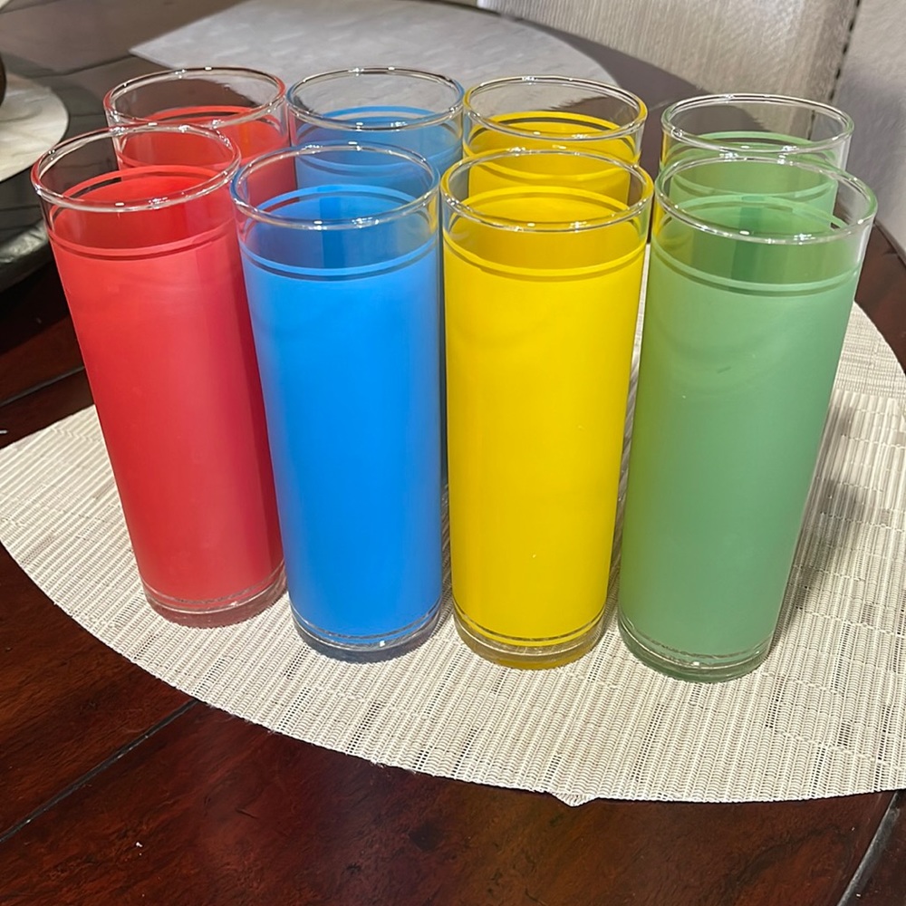 Set of 8! Vintage Federal Tom Collins Glasses